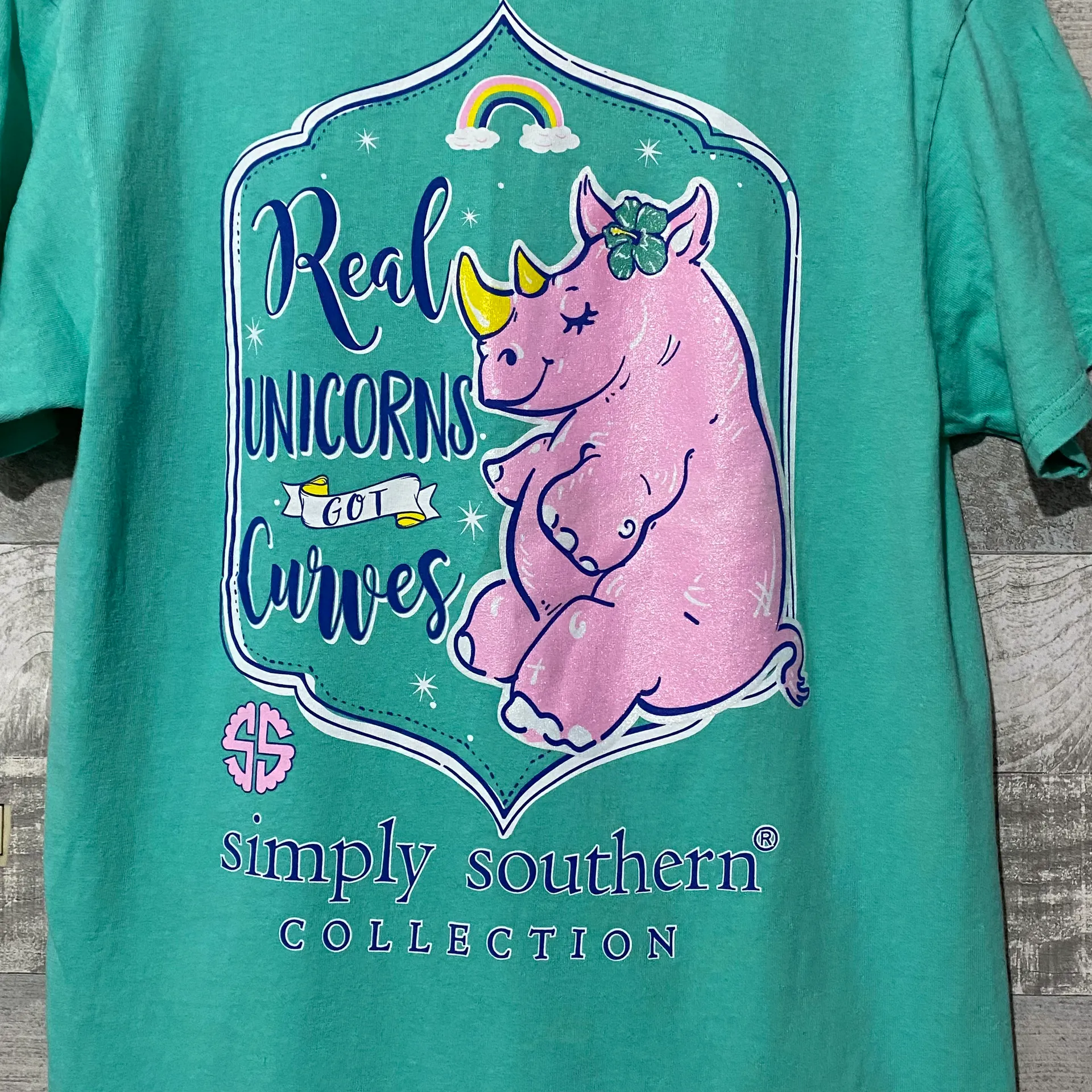 REAL UNICORNS GOT CURVES Funny Shirt MED - Image 2