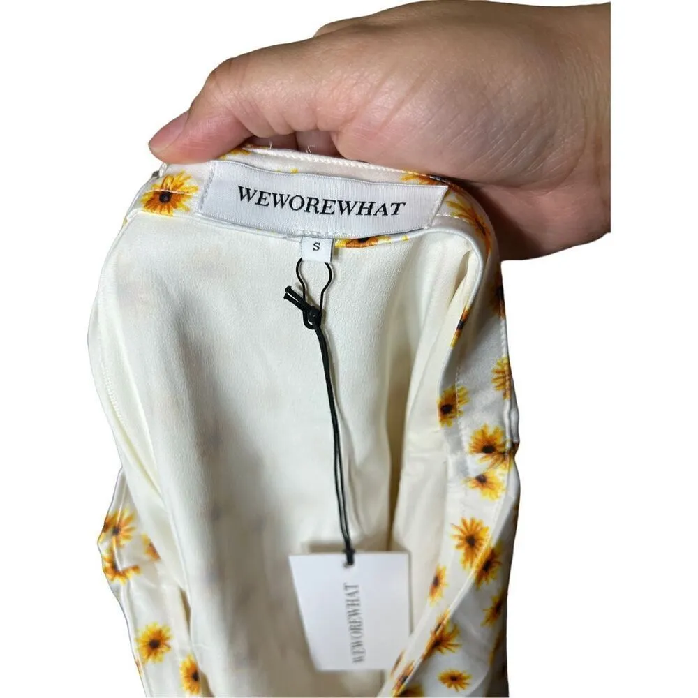 WeWoreWhat Ditsy Daisies Mini Slip‎ Skirt NWT Size  Small - Image 6