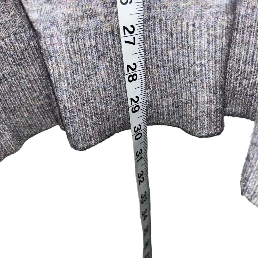 Light Gray Cowl Neck Knit Sweater Top Cozy Style Women’s Size Large Warm Design! - Image 2