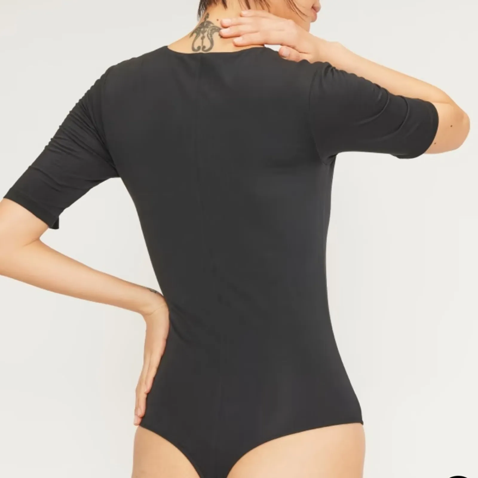 Everlane The Short-Sleeve Crew Neck Bodysuit - Thong XS - Image 2