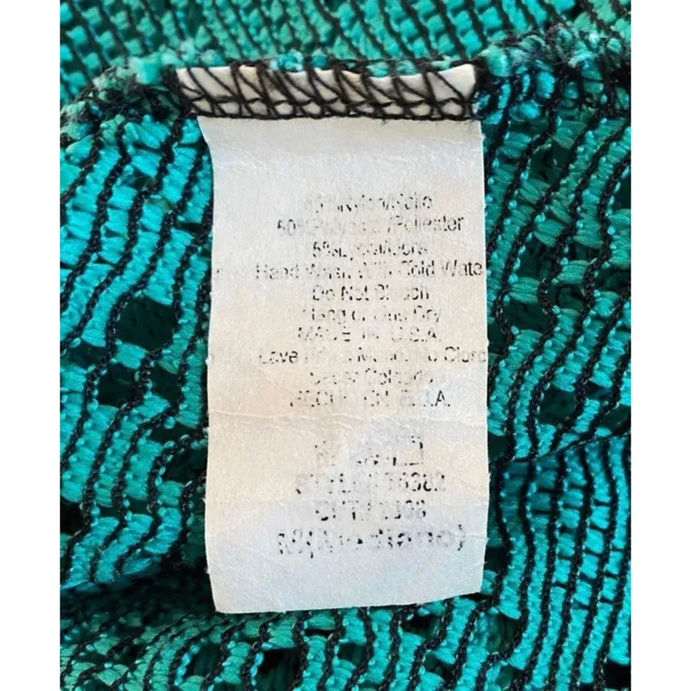 Womens Fio Fio Green Black Lace Sleeveless Bow Tie Crop Top Tank Top Size Medium - Image 6