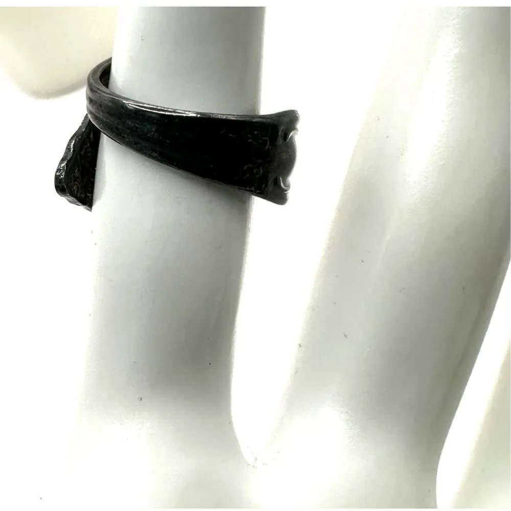 Oneida William Rogers Silver tone adjustable spoon ring - Image 2