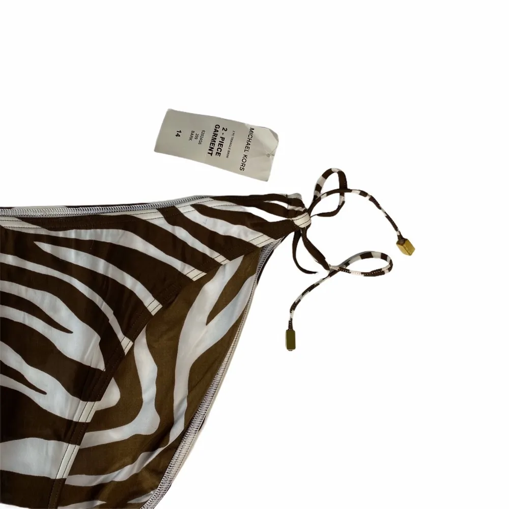 new MK Michael Kors ☀︎︎ Animal Print Side Tie Bikini Bottom ☀︎︎ Gold Hardware ☀︎ - Image 3