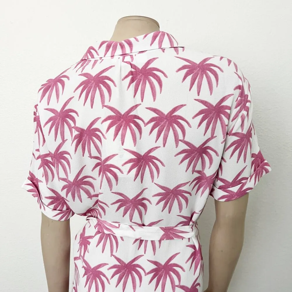 [Anthropologie] x Fabienne Chapot Pink Pretty Palms Boyfriend Cara Dress NWT 12 - Image 4