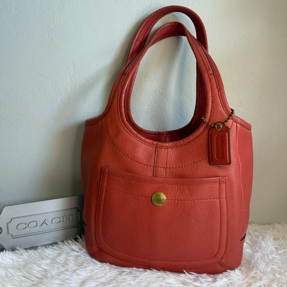 y2k COACH Legacy 11615 Red Ergo 2007 Shoulder Bag - Image 12