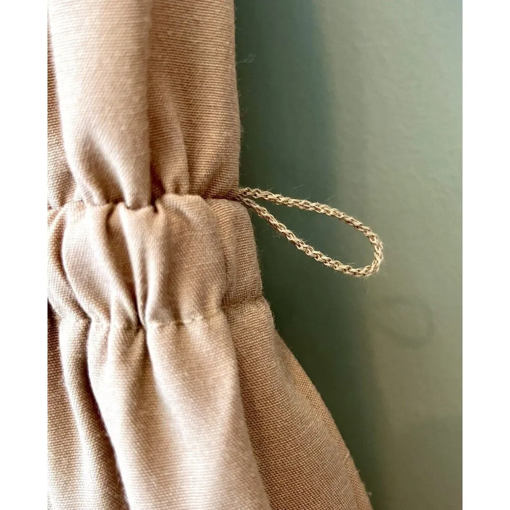 Vintage 80s Light Academia Preppy Khaki Dress Green Red Belt - Image 9