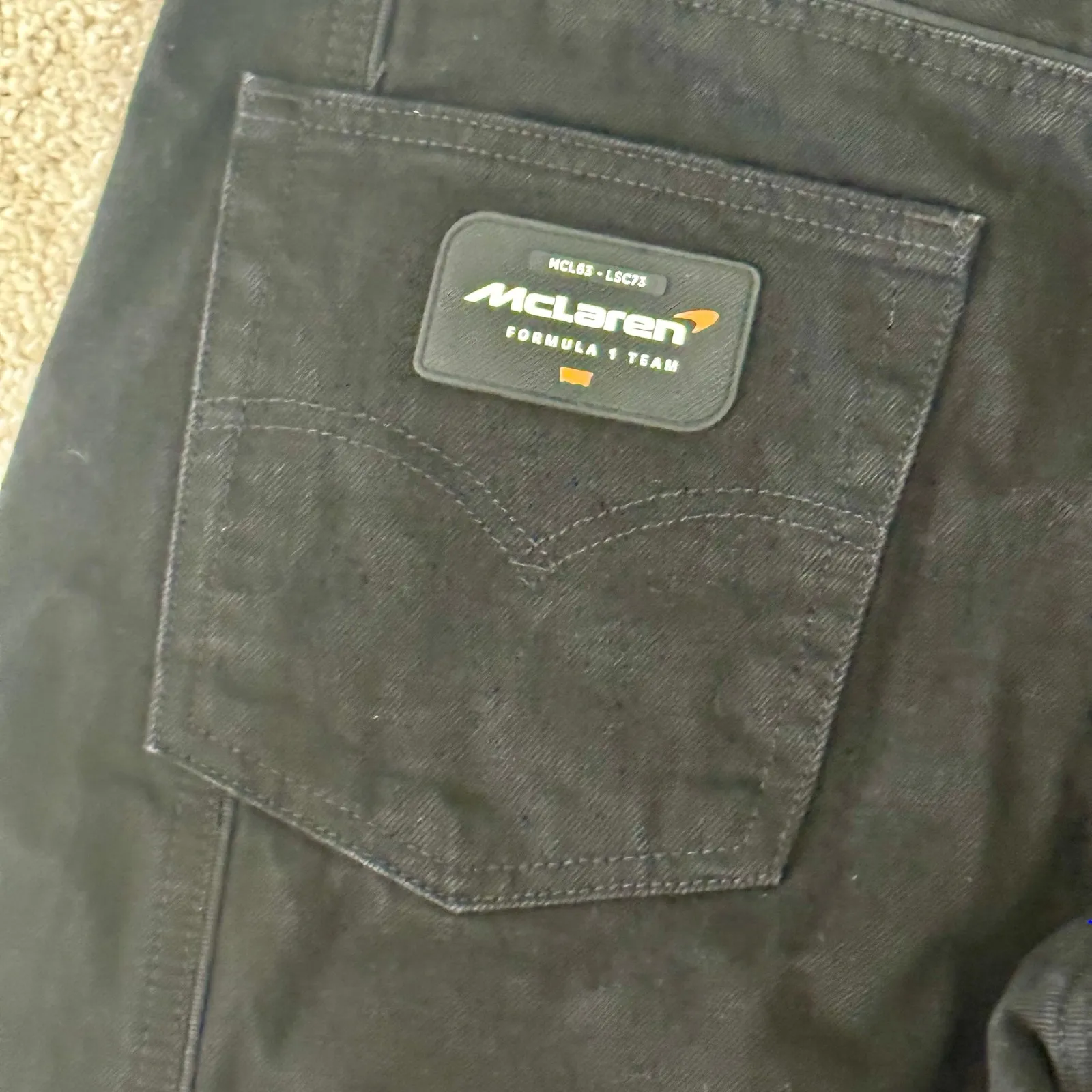 Levi's x McLaren Speed Baggy Jeans Black Formula 1 Racing Womens Sz 29 - Image 7
