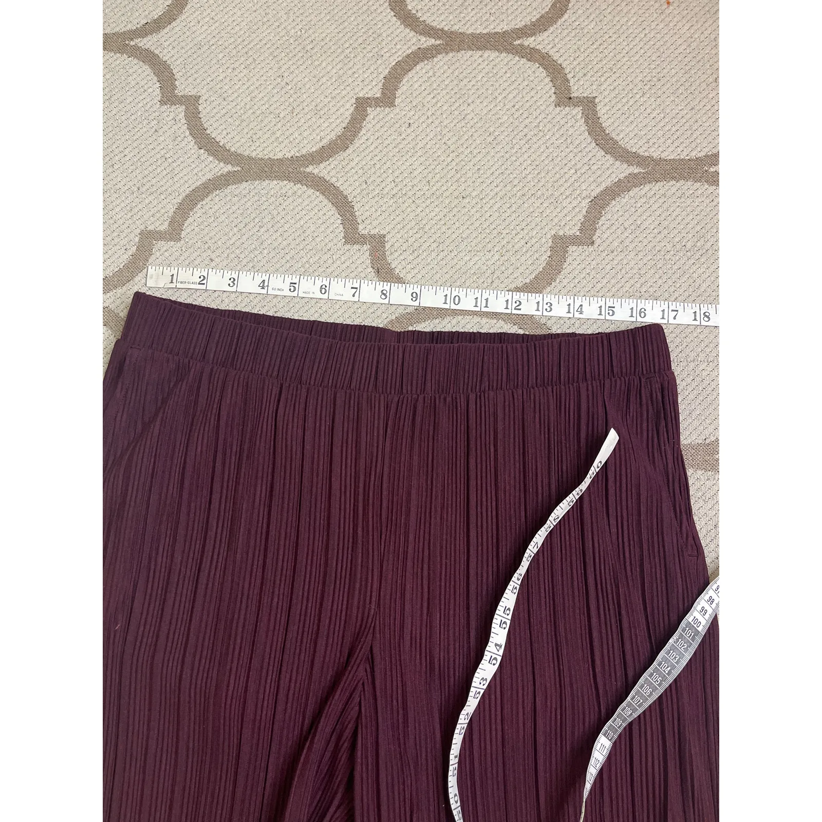 Pure jill elements j. jill pull in pleated burgundy wide leg pants, size medium Red - Image 4