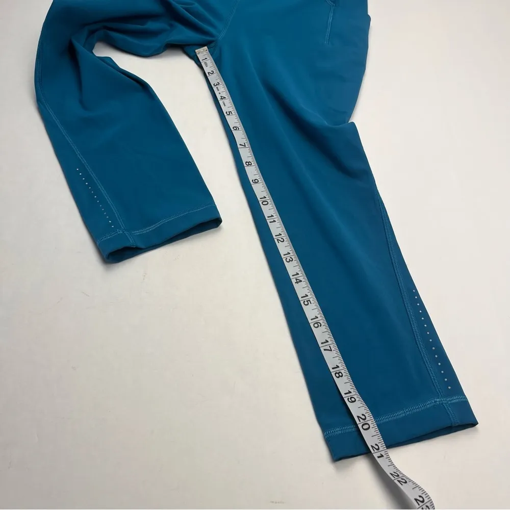 Lululemon Swift Speed High Rise Crop 21" Legging Women SZ 6 Hawaiian Blue W6BJFS - Image 4