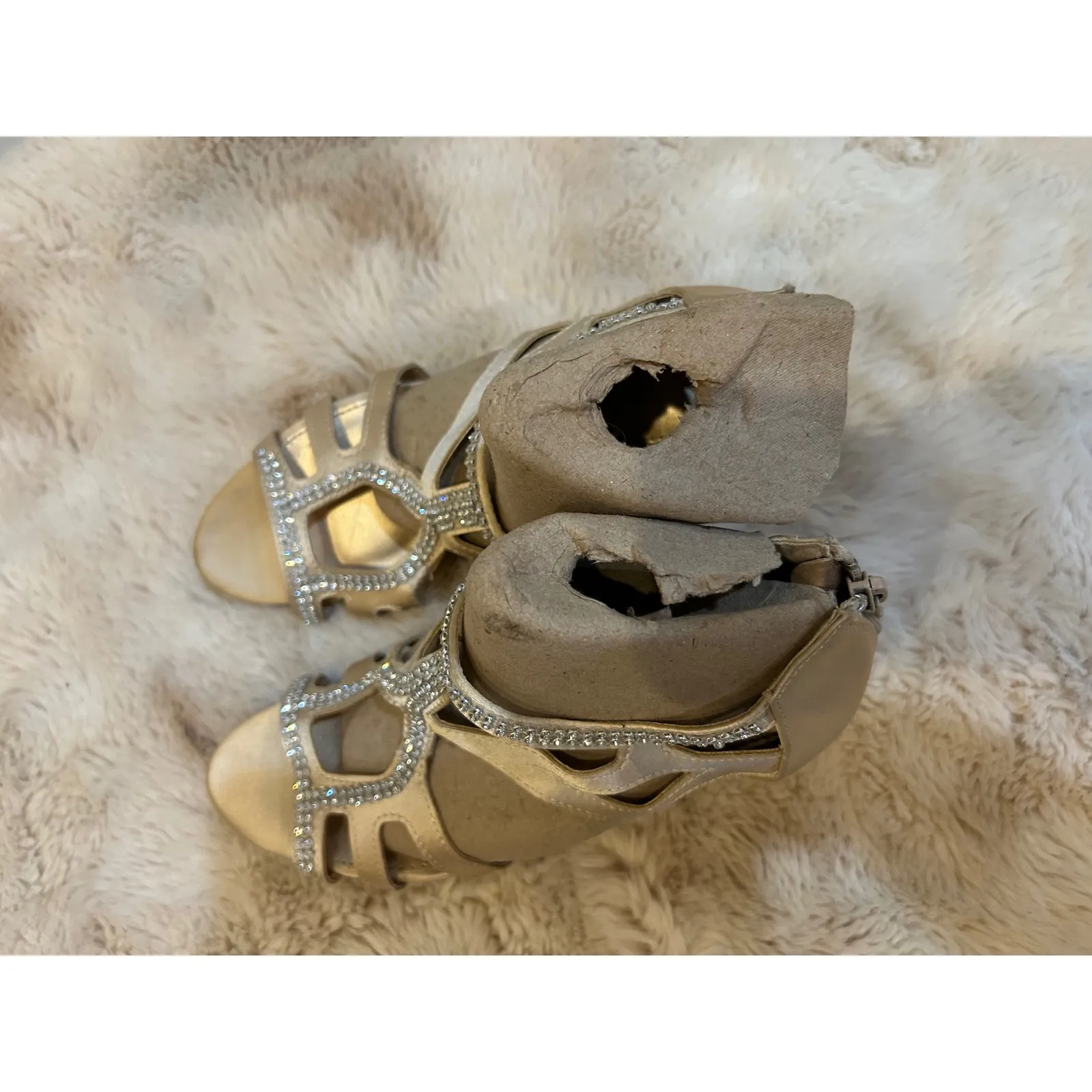 Rhinestone‎ Embellished Heels Strappy Gladiator Sandals - Image 5