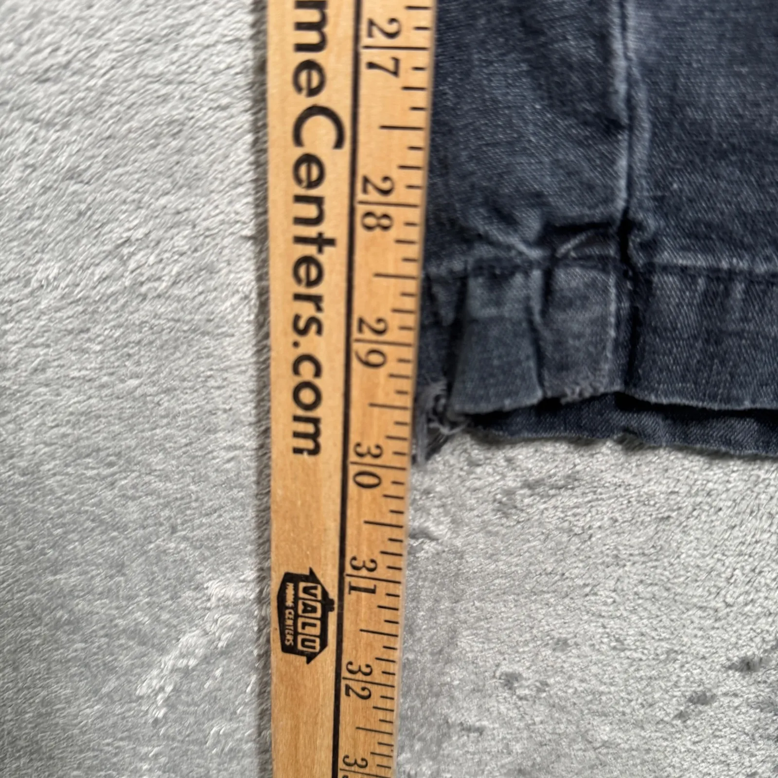 Madewell Low‎ Slung Baggy Cargo Jeans Women 31 Washed Black Denim Hemp Blend - Image 12