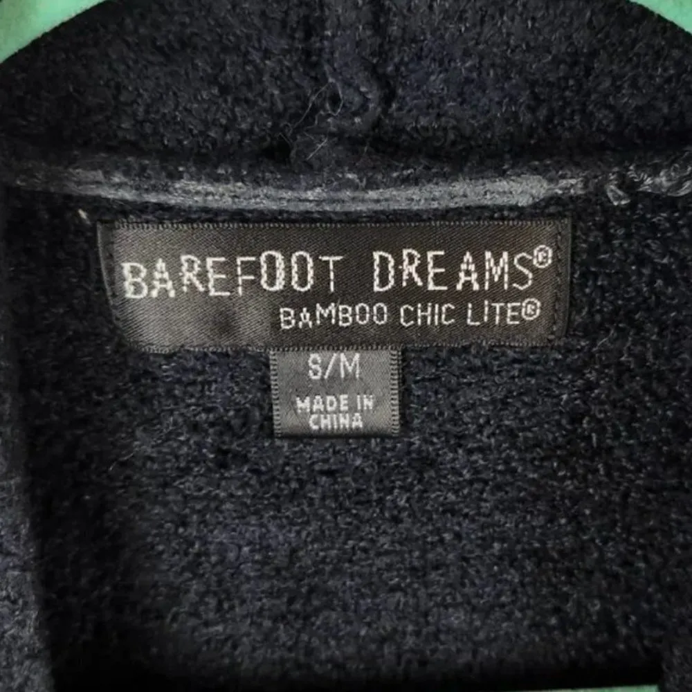 Barefoot Dreams Calypso Cardigan S/M CozyChic Lite Island Wrap Black Open Front - Image 3