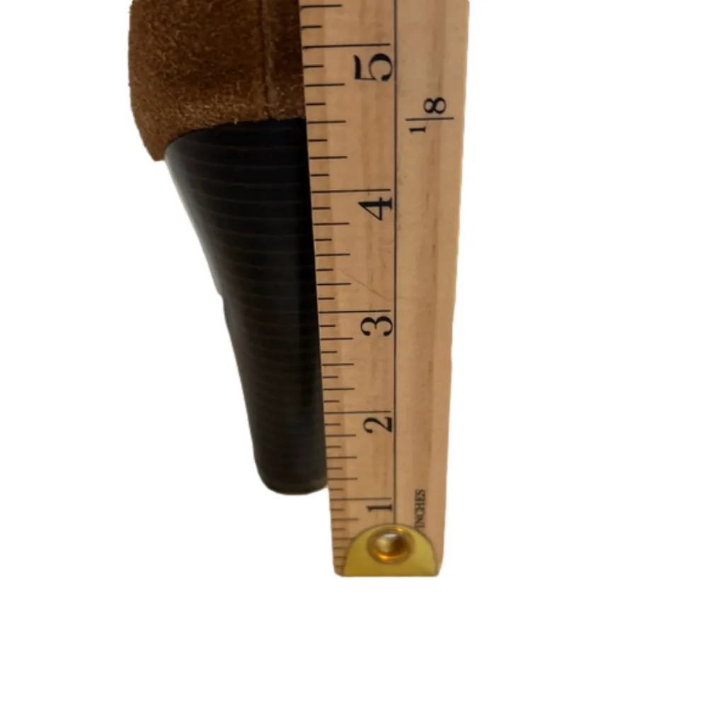 MIA suede stack heel boots, Aztec jacquard shafts, EUC size 9 bc - Image 10