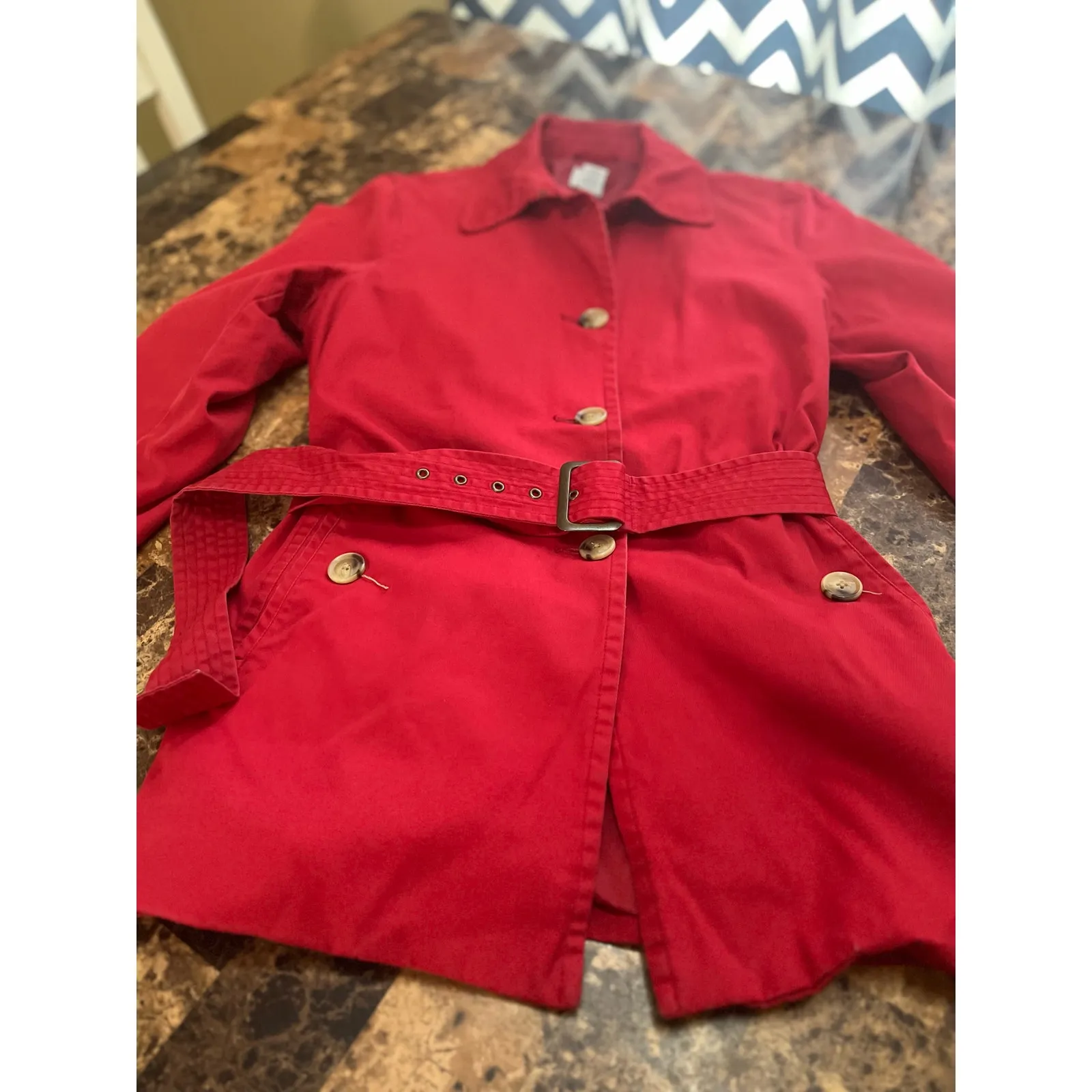 Gap Red Trench Coat for Women - Image 8