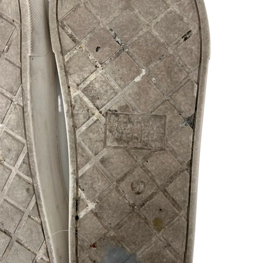 Eileen Fisher White Leather Sneakers Sz 7 - Image 6