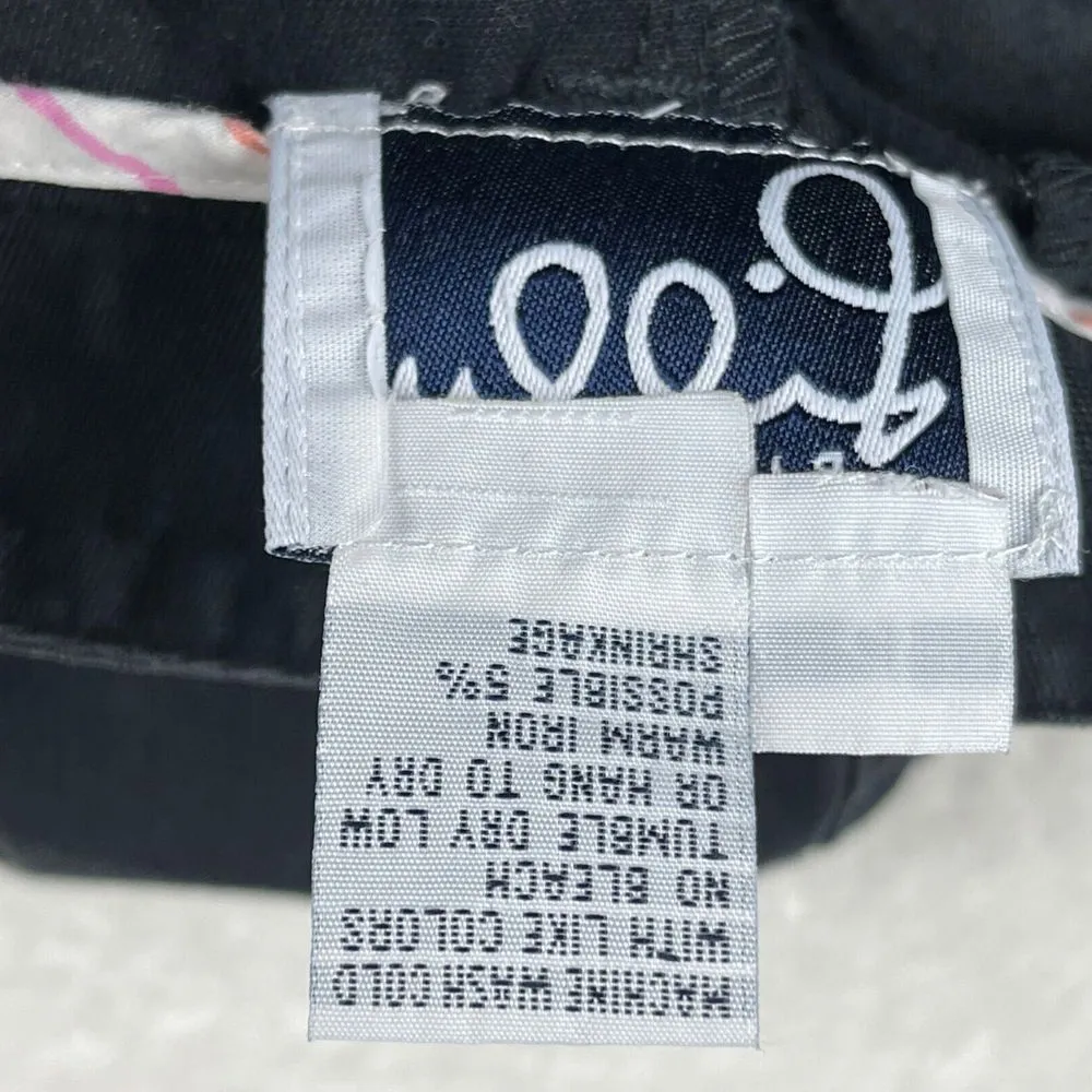 Vintage‎ Lilly Pulitzer Cropped Capri Pants Womens 12 Black Preppy Casual Career - Image 10