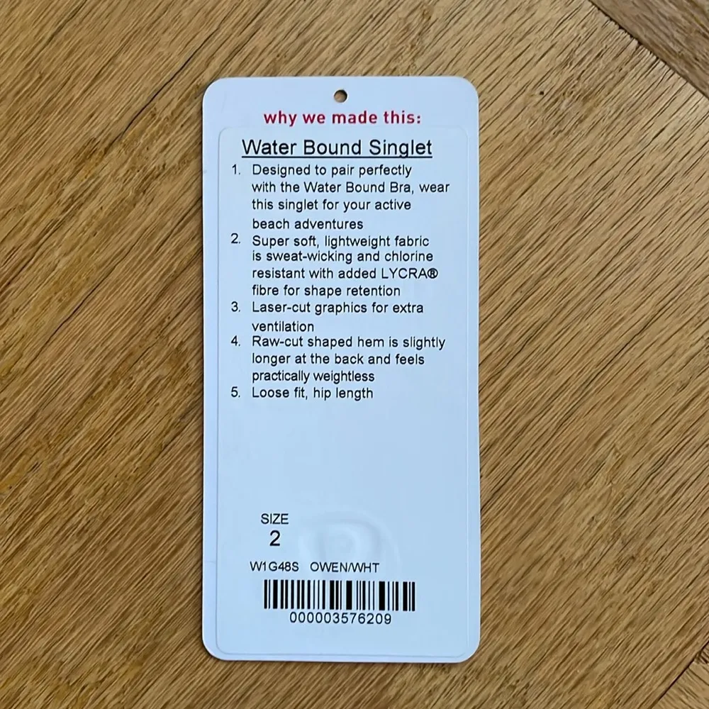 Water Bound Singlet Tank size 2 Fits large - Image 4