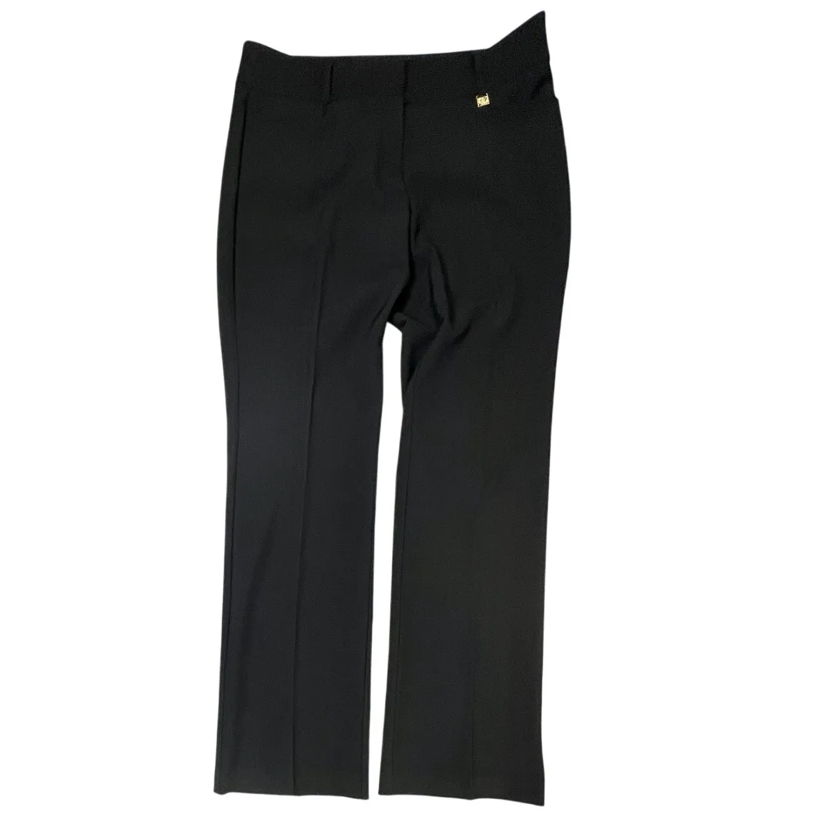 Anne Klein Black Boot Leg Pants Trousers 6 Preppy New Money‎ Minimalist 31" Ins - Image 3