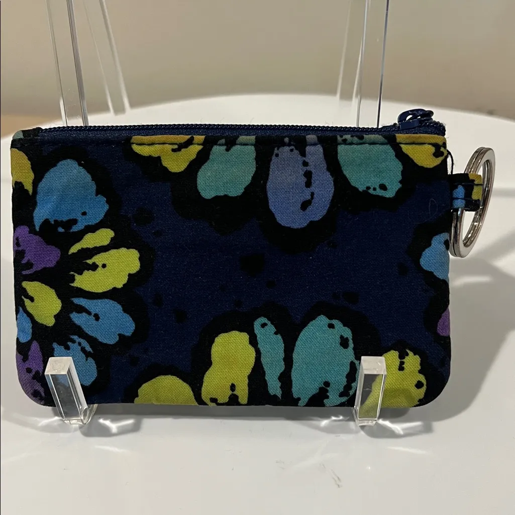 Vera Bradley Blue and Purple Patterned ID Wallet - Image 4