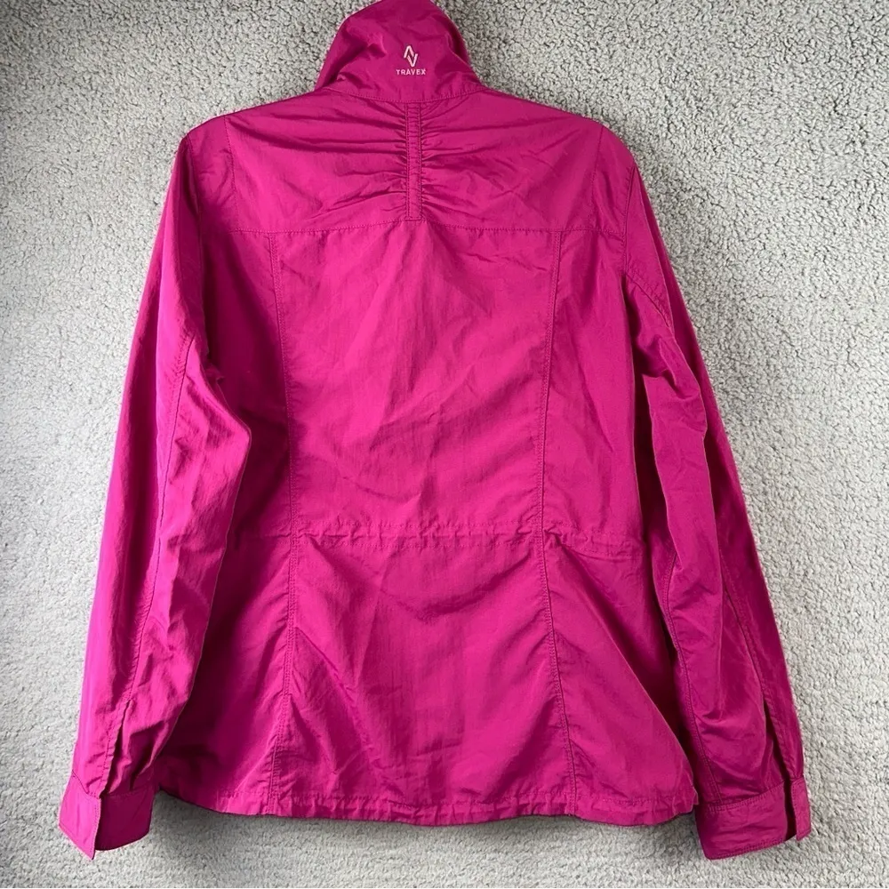 Eddie Bauer Jacket Womens Large Pink Travex Nylon Full Zip Weathergear Coldgear - Image 3