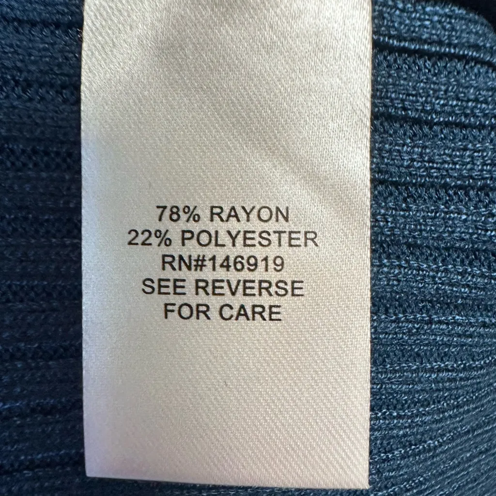 Freshman1996 Dark Teal Blue Knit Dress Long Sleeve Size XS V Neck Balloon Sleeve - Image 5