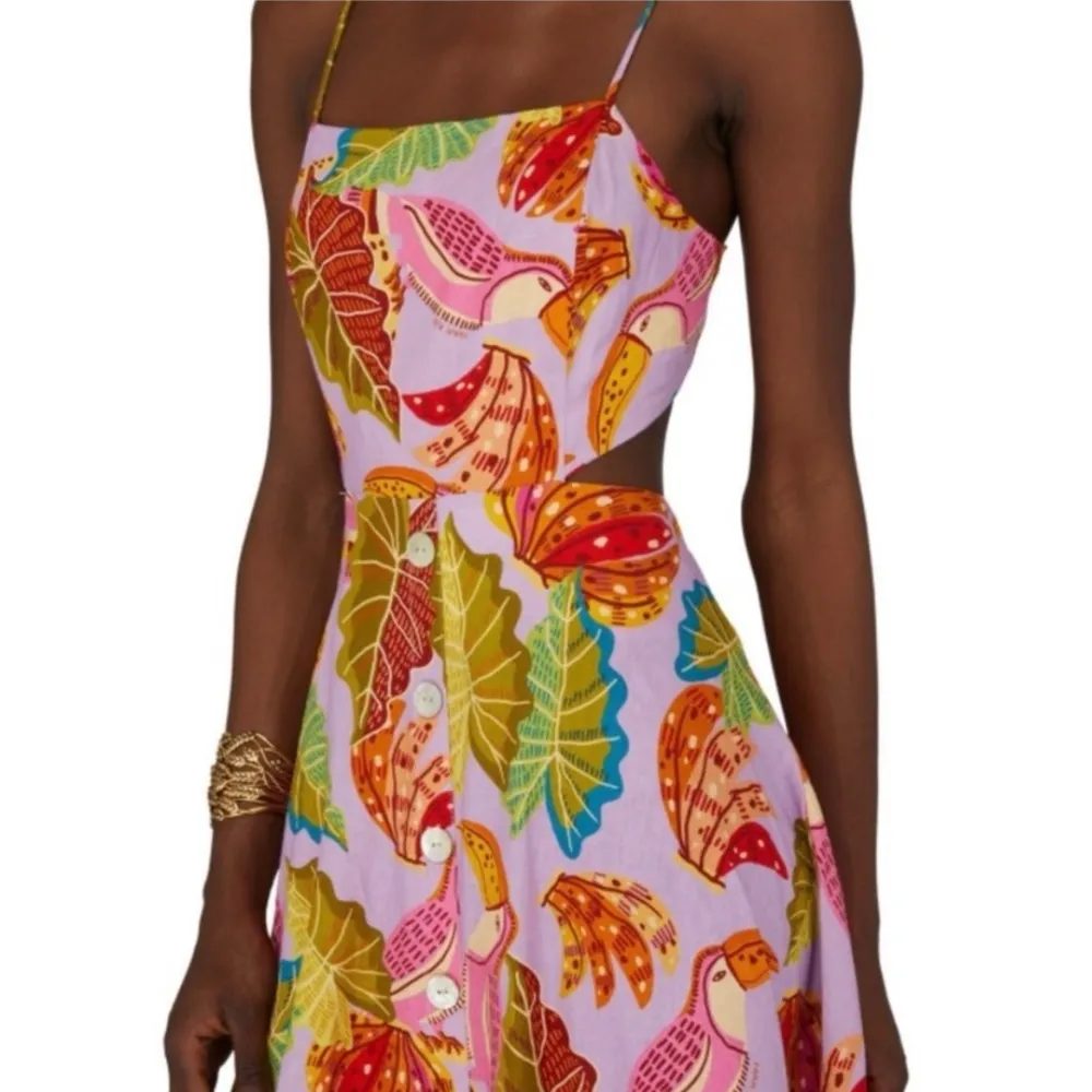 Farm Rio  lilac bananas midi dress NWT - Image 3