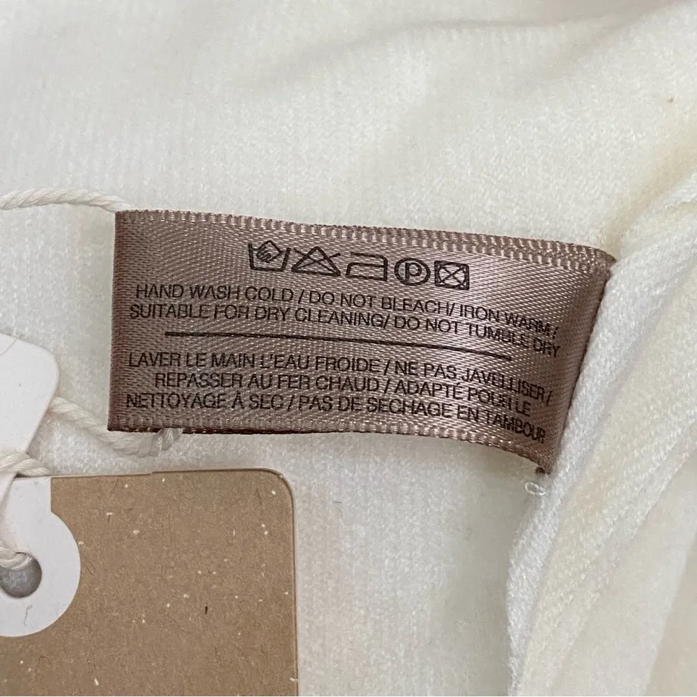 LOOK by M Cashmere Cream Soft Solid Cashmere Fringe Scarf 28”X77” - Image 8