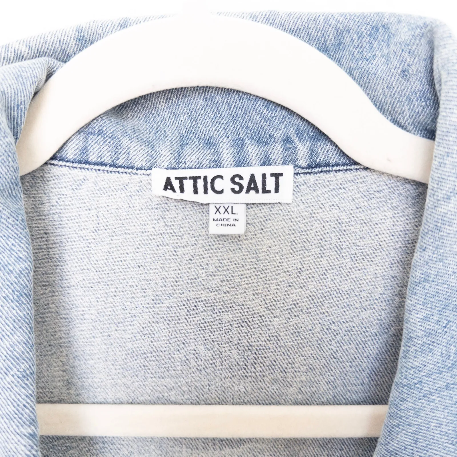 Attic Salt Womens Denim Jacket XXL Blue Studded Moon‎ Oversized Witchy Festival - Image 4