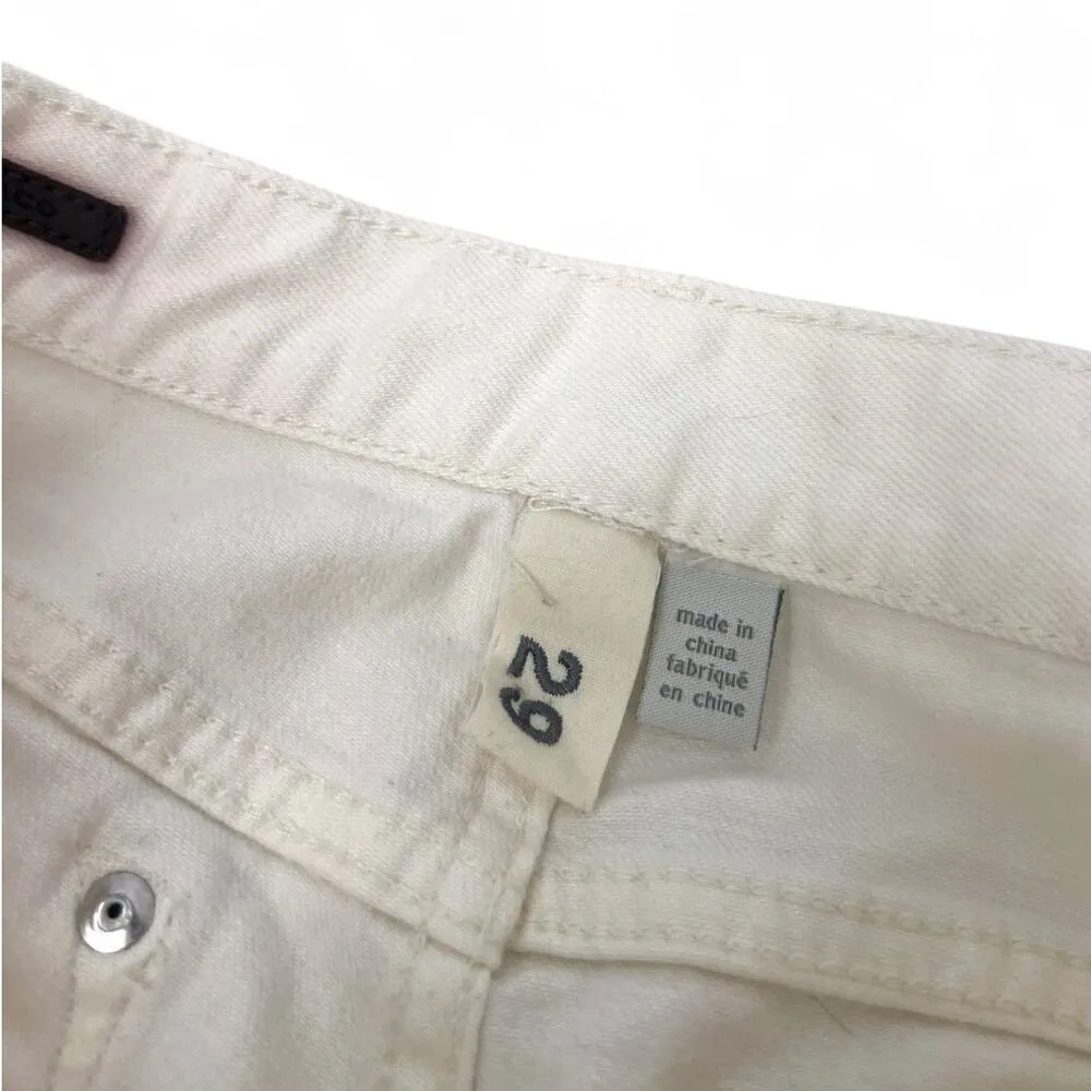 Club Monaco | 29 | Women's White Denim Jeans Kick Flare Cropped Pants - Image 4