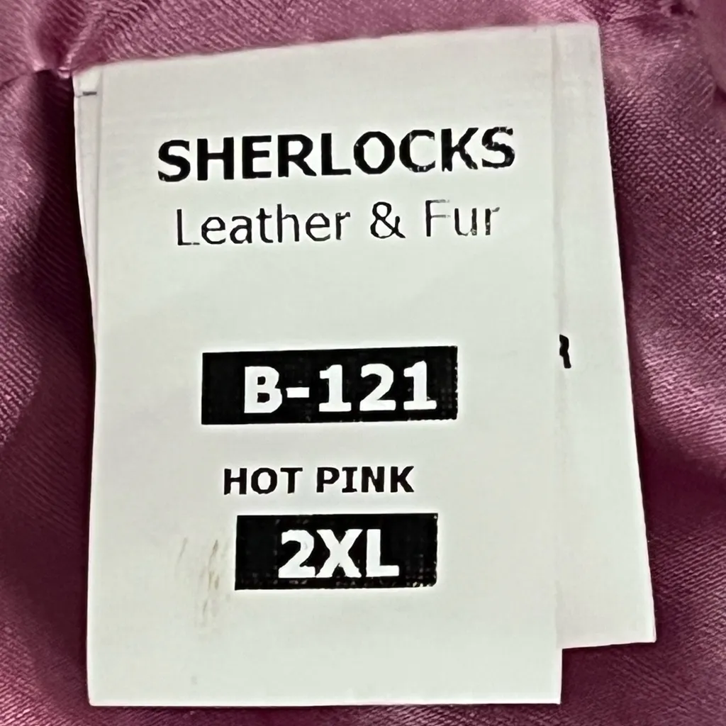 Smith Fine Furs Genuine Fox Fur Convertible Hooded Jacket To Vest Pink Dyed 2XL Size 2X - Image 13