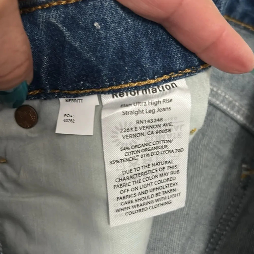 Reformation Elan Ultra High Rise Straight Leg Jeans - Image 12