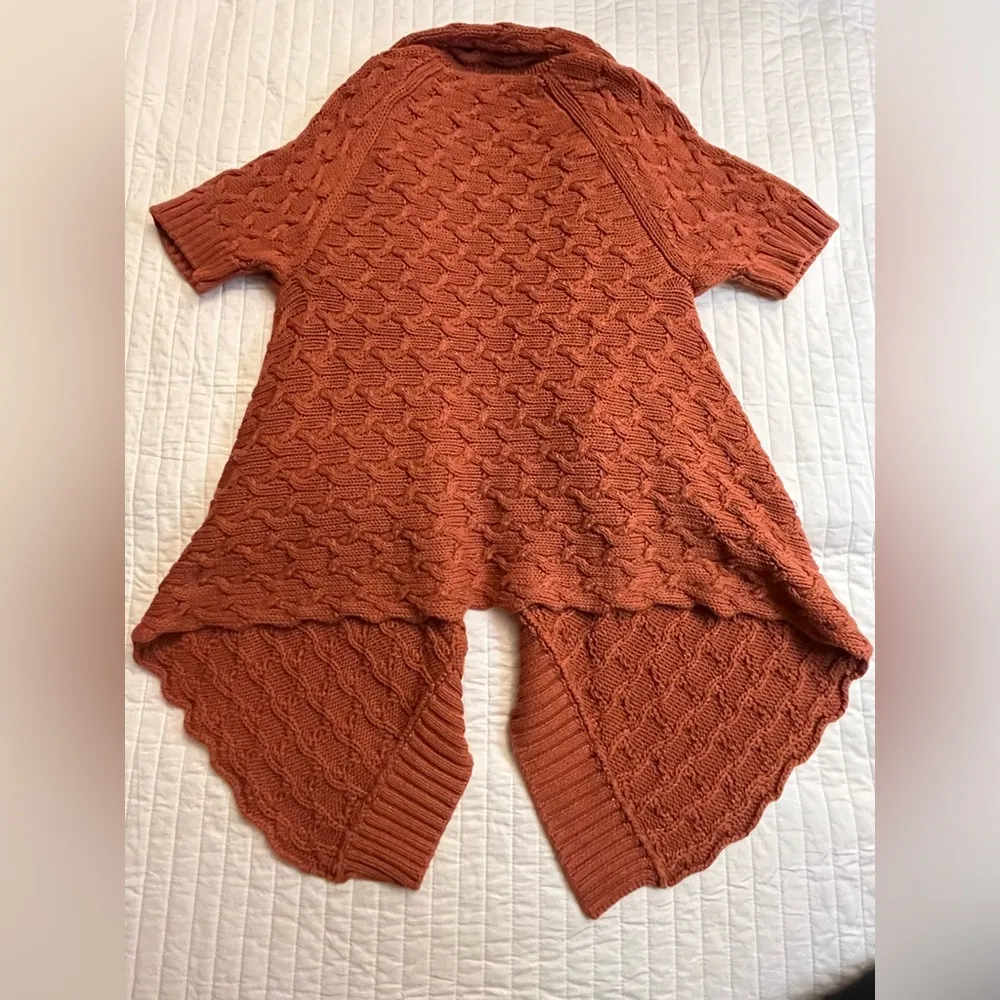 Cotton by Autumn Cashmere rust open front cardigan - Image 4