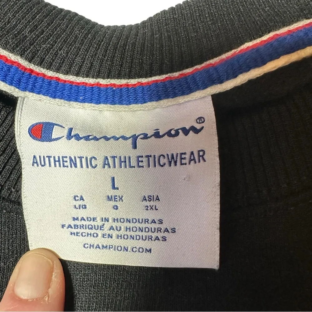 Black Retro Vintage Style Pullover Crewneck Sweater size Large - Image 8