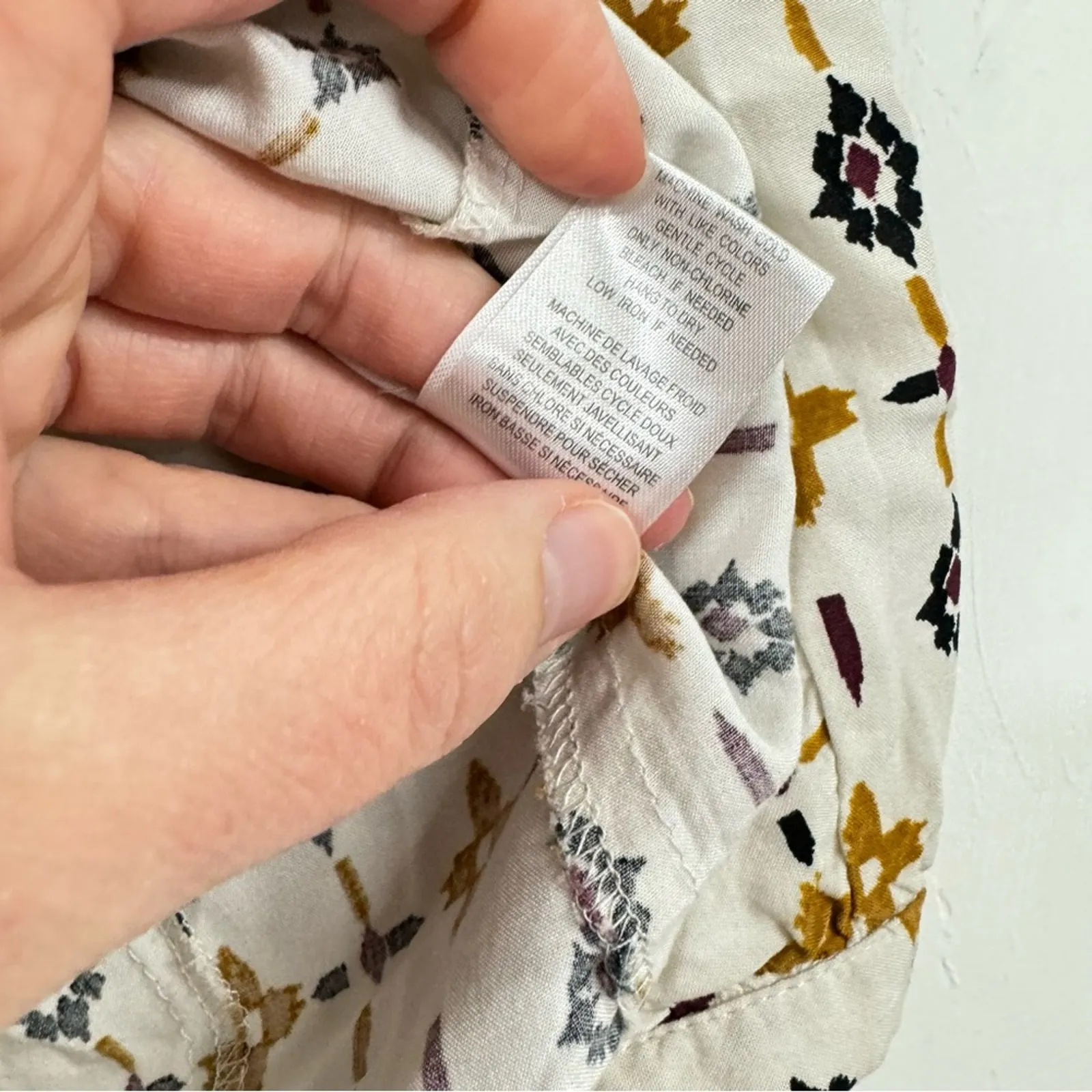 Daniel Rainn DR2 Mustard Yellow & Black Boho Tassel Blouse Womens XS Shirt - Image 10