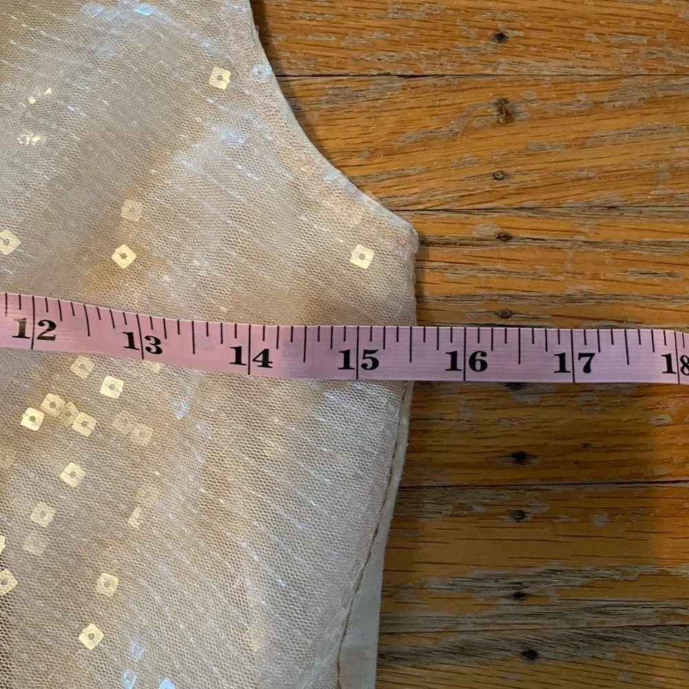 Talbots Womens Ivory Sparkle Rhinestones Top Size Small P - Image 9