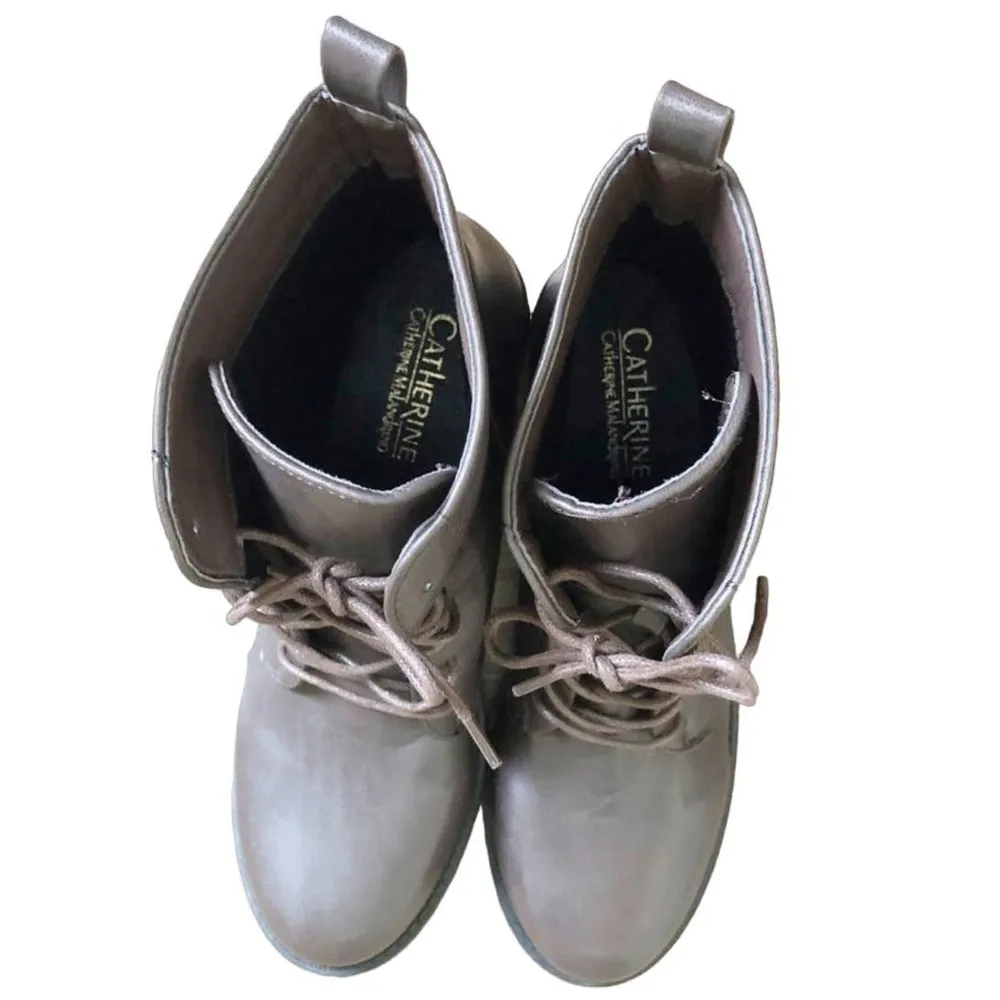 NWT Catherine Malandrino Women’s Size 10 Brown Booney Vegan Leather Combat Boots - Image 4