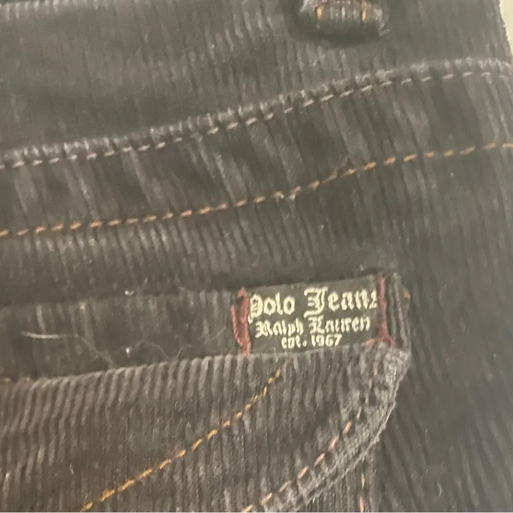 Polo Jeans Ralph Lauren Wendy Mid Rise Zip Fly Corduroy Bootcut Jeans 4/27 Black - Image 4