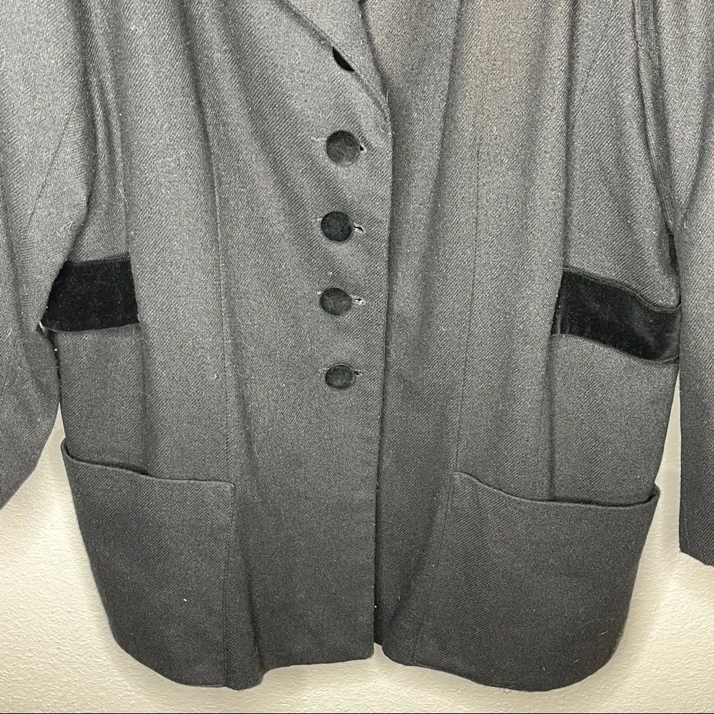 Vintage‎ Diana Marco Coat Black Size XL - Image 7
