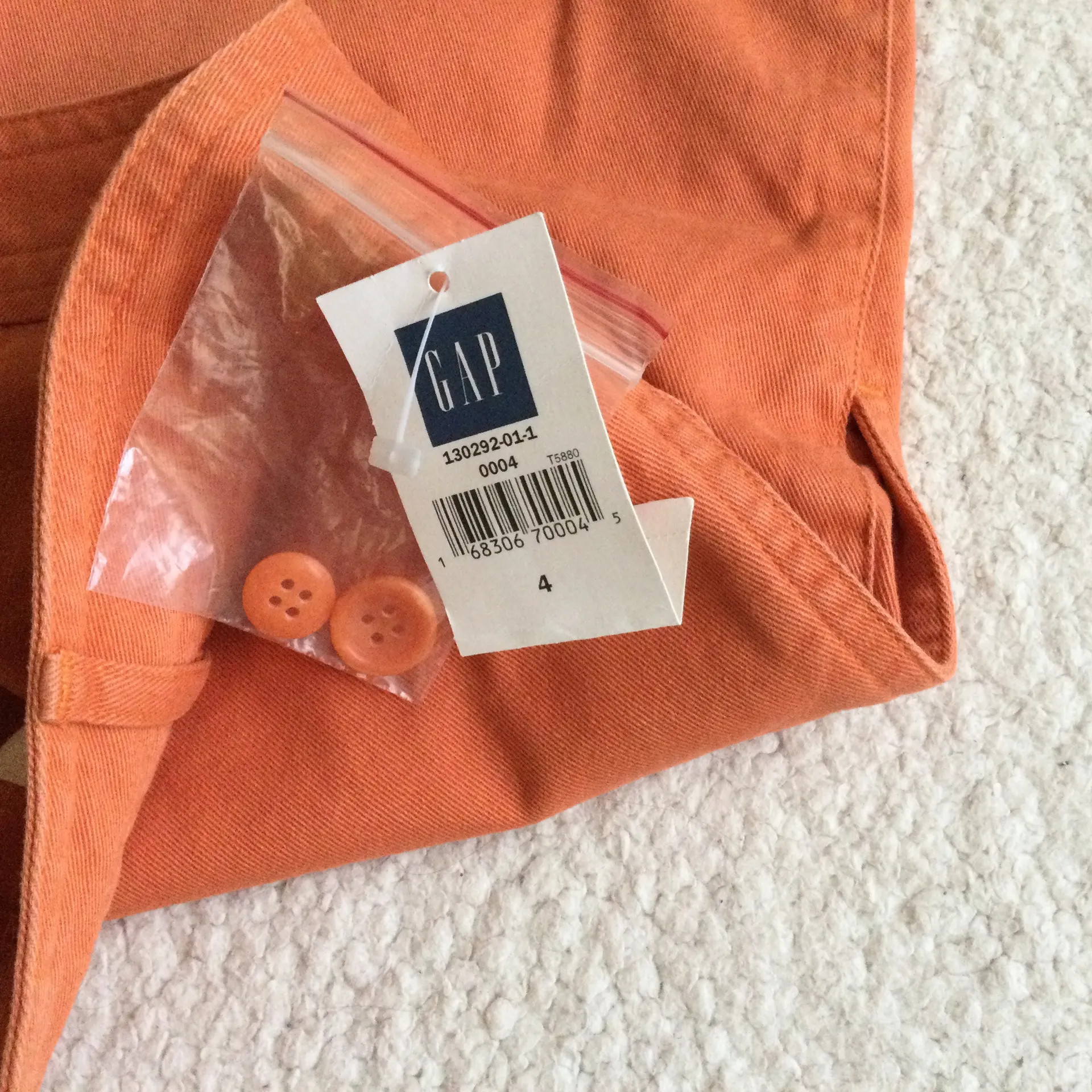 NWT Vintage Orange Twill Shorts - Sz 4 - Image 10
