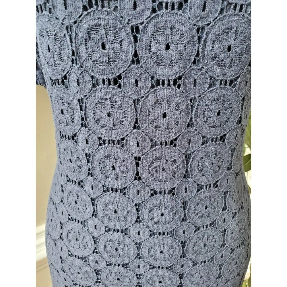 Sharagano Round Neck Half Sleeve Knee Length Dress - Image 3