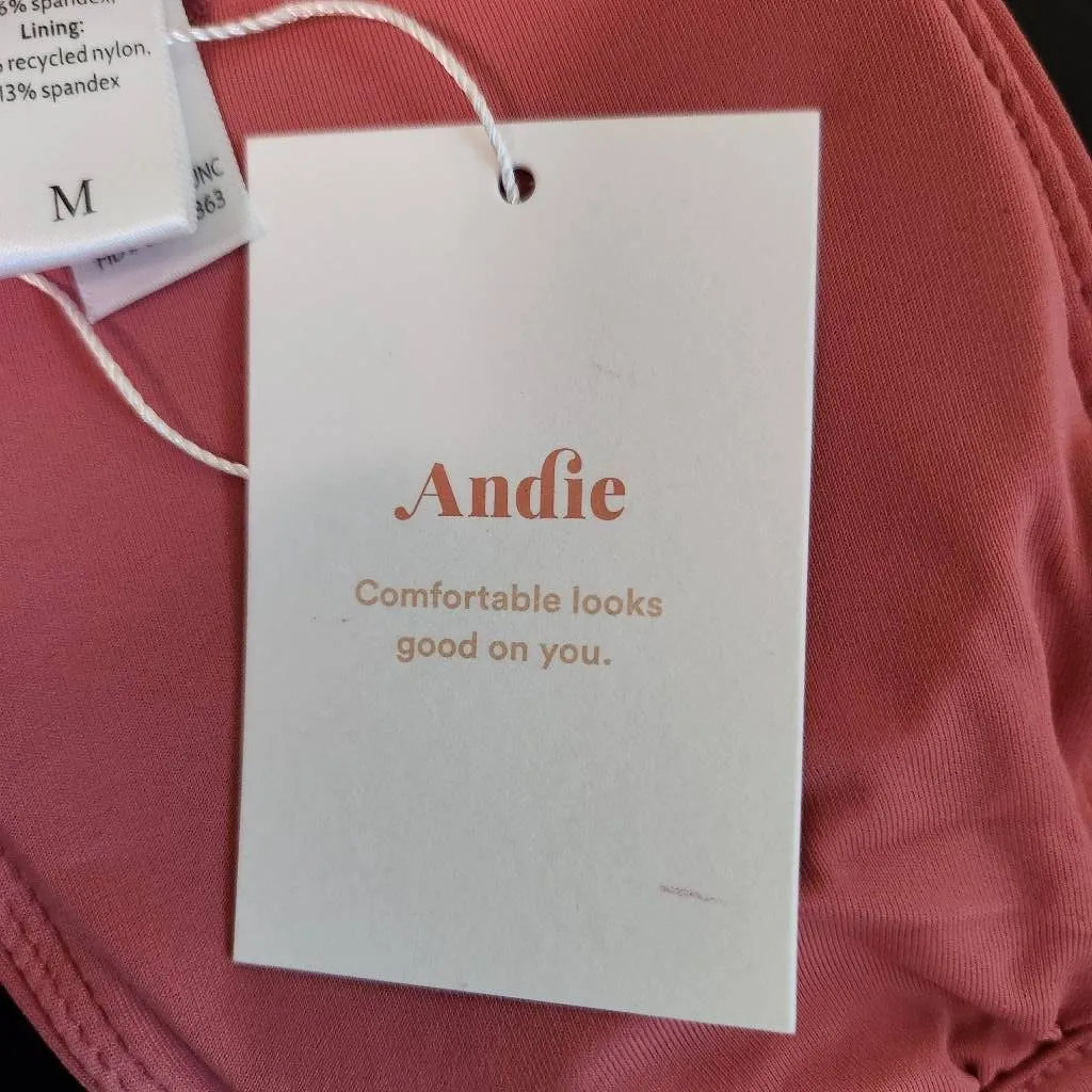 Andie Rose Pink Strapless Bikini Pink Swim Top NWT Size Medium Pink Andie Top - Image 9