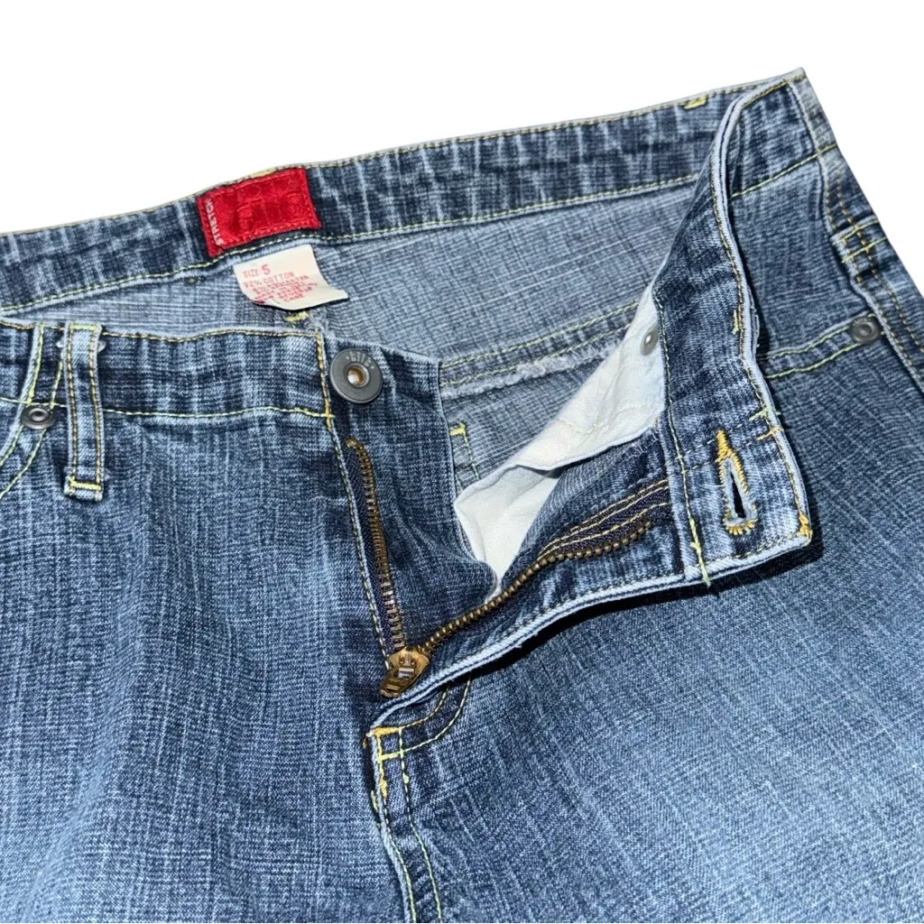 Vintage Y2K Tilt Star Pocket Flare Jeans Sz 5 / 28 Blue Denim 90s 2000s Retro - Image 6