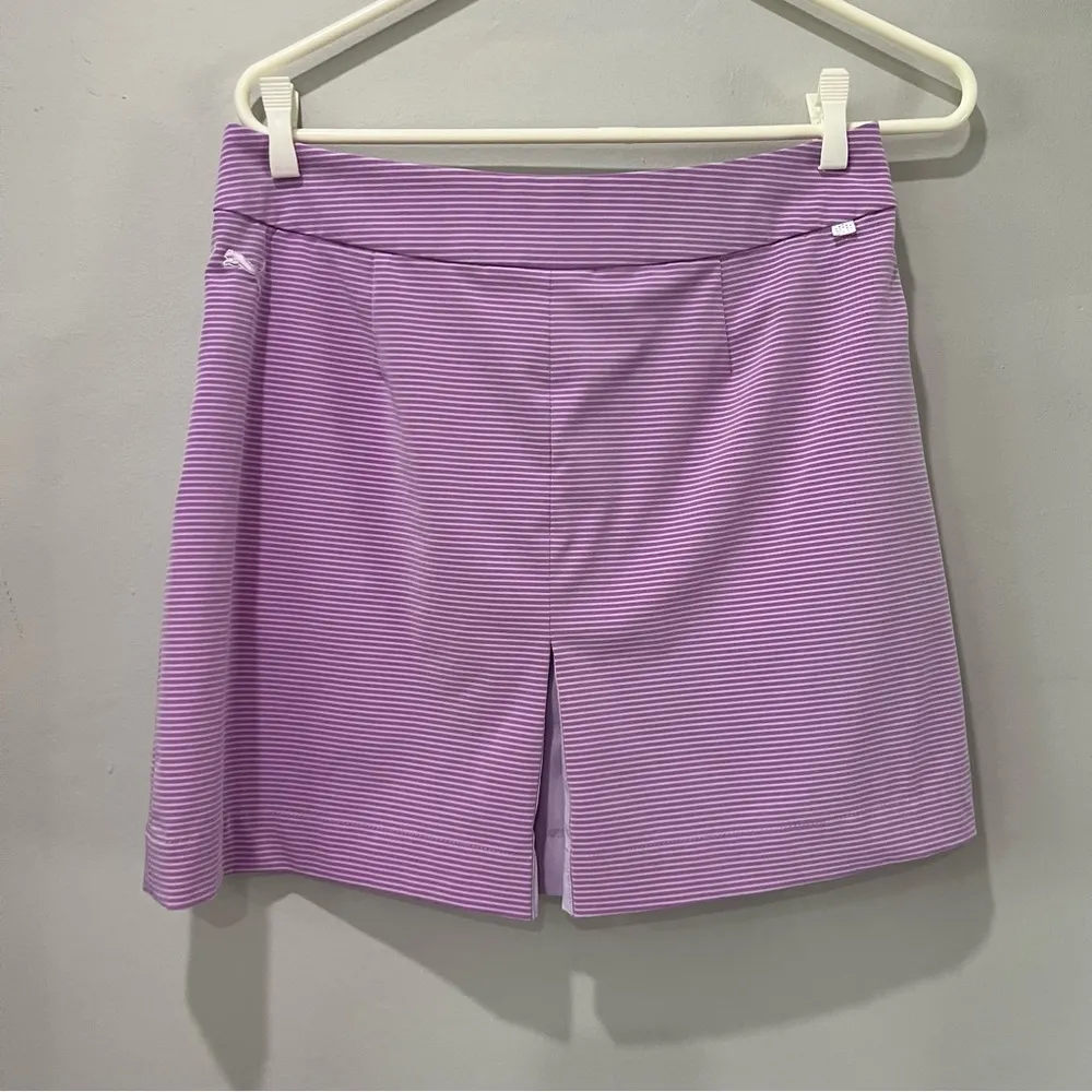 Puma Women's Pleated Golf Tennis Skirt Purple White striped skort - Image 3