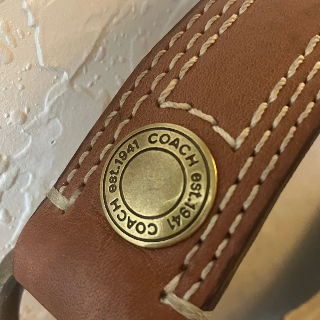 Coach:VTG Chelsea Hobo Pebbled Leather Shoulder Bag- Turn Lock-Brushed Gold Tone - Image 5