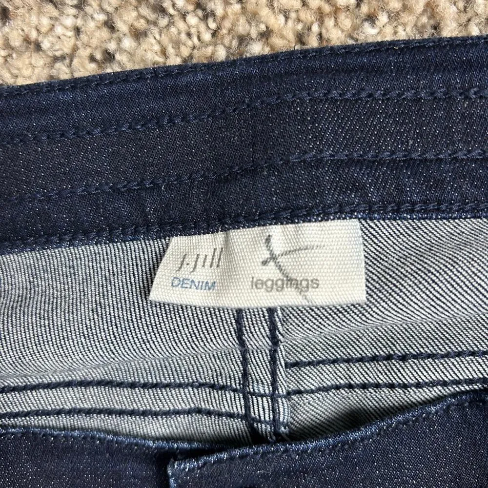 J. Jill Womens Denim Leggings Size 6 Dark Wash Stretch 5 - Image 5