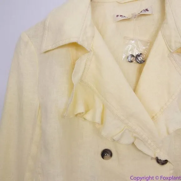 NEW Free People 100% Linen Crossover Back Bennie Crop Blazer, XS‎ - Image 5