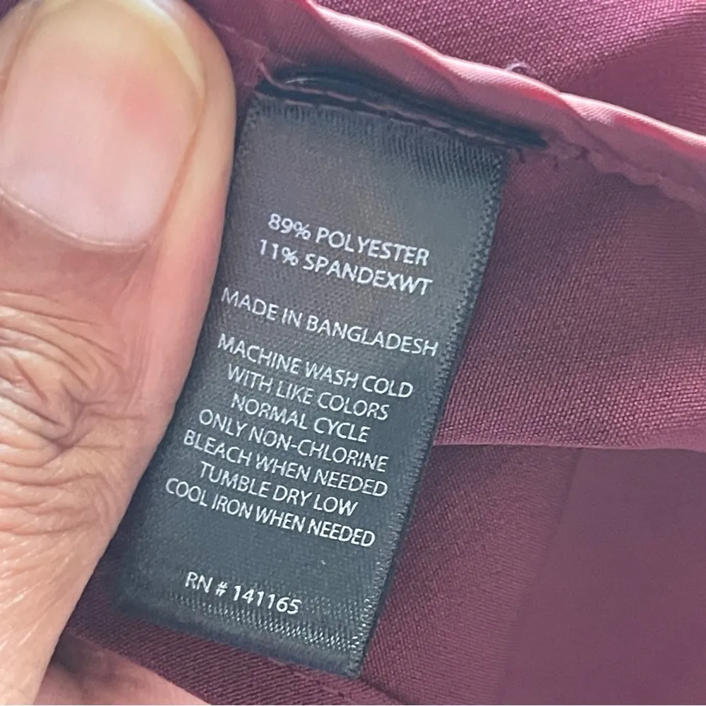 HARVE BENARD | Burgundy Waterfall Lapel Duster Sz M - Image 8