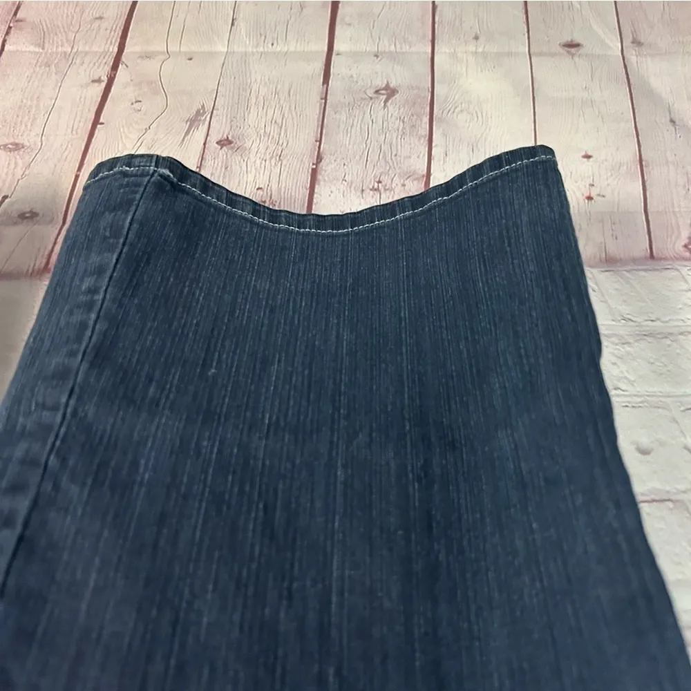 Cheviotto Columbian Retro bead embellished dark western flared denim size 5 JRs Blue - Image 3