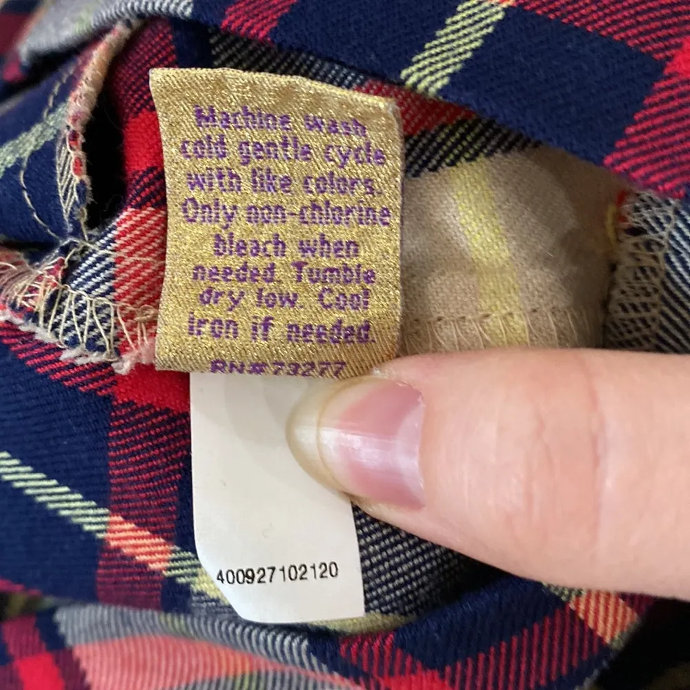 Princess Vera Wang Y2K plaid pleated mini skirt junior size 5 Red - Image 10