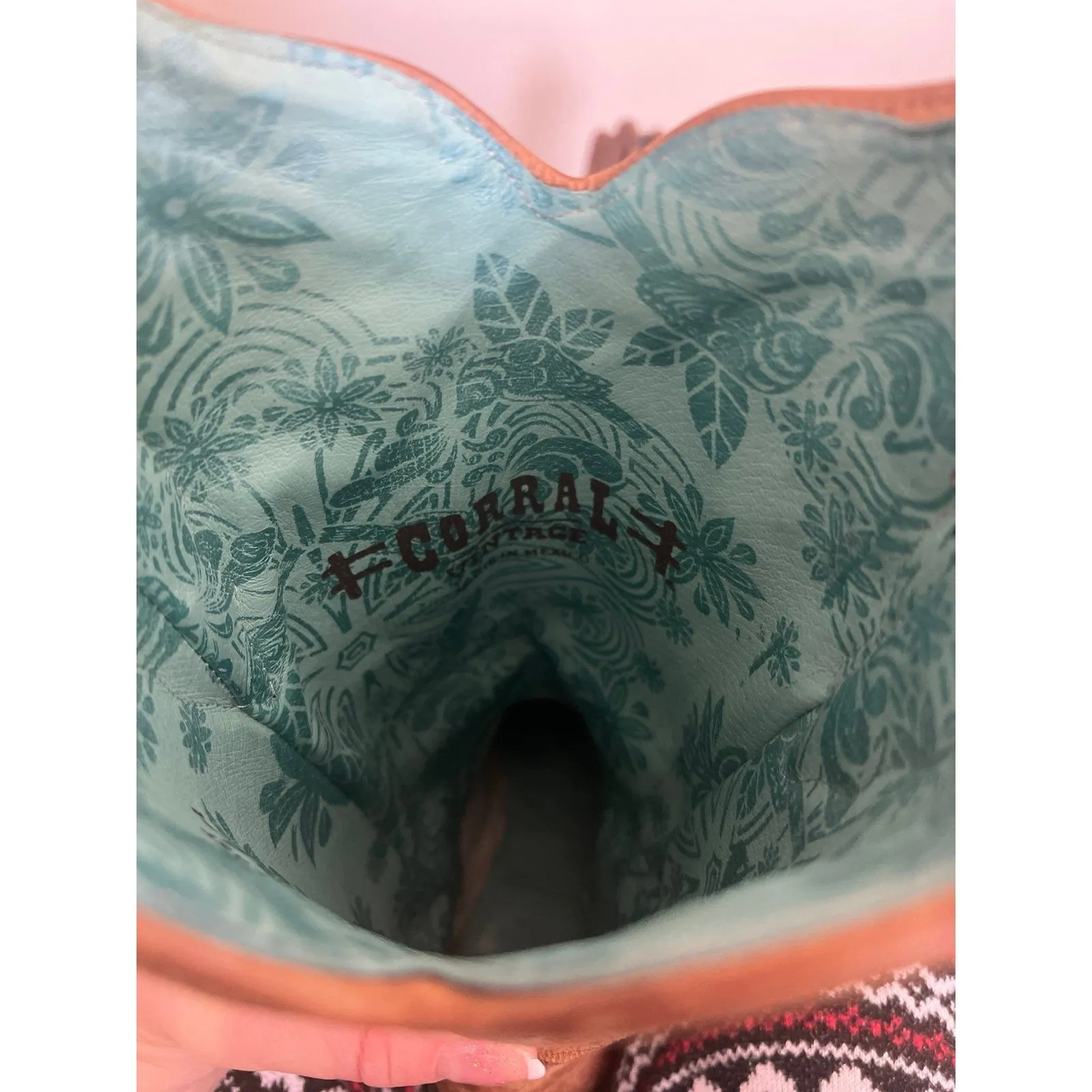 Corral Vintage C1928 cowgirl boots in tan leather size 7M - Image 4